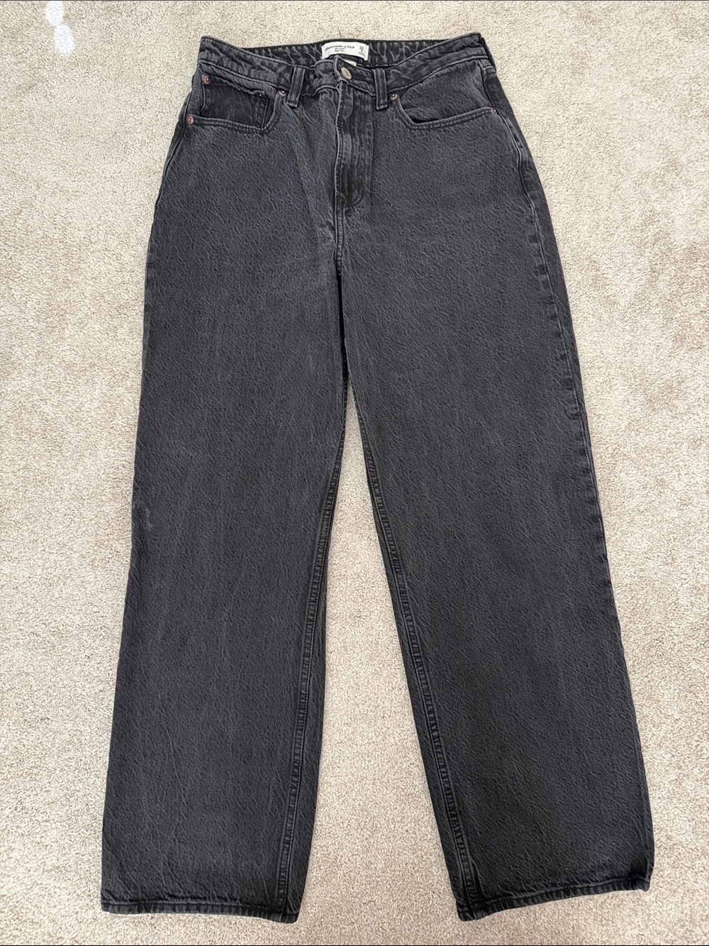 Abercrombie & Fitch Black Wide Leg Flare Jeans